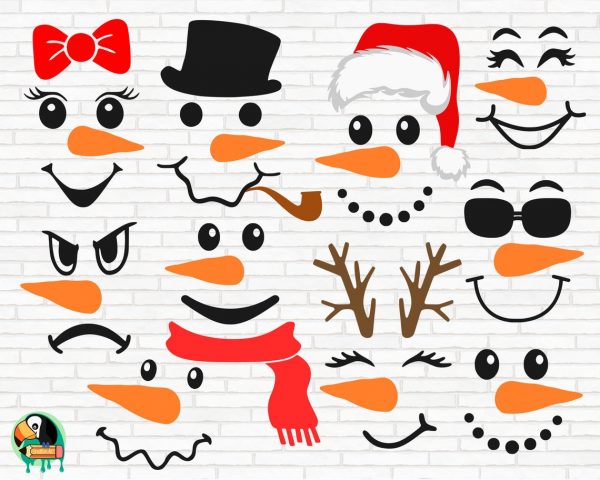 Snowman Face SVG Bundle