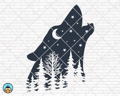 Howling Wolf SVG