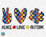 Free Free 112 Peace Love Autism Svg SVG PNG EPS DXF File