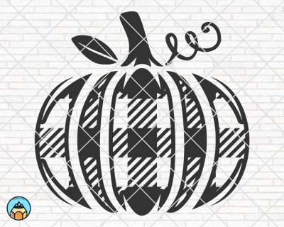 Buffalo Plaid Pumpkin SVG