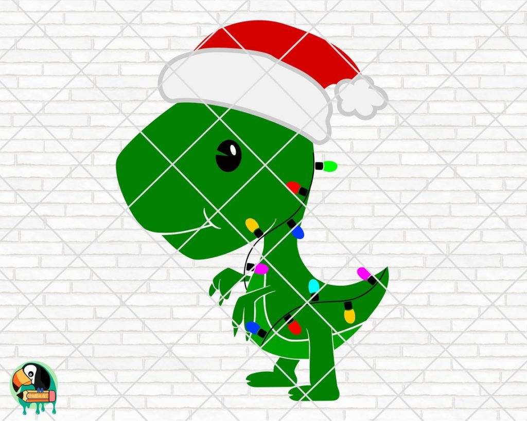 Christmas Tree Dinosaur SVG | HotSVG.com