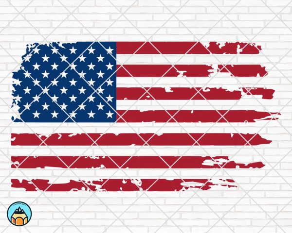 Distressed USA Flag SVG