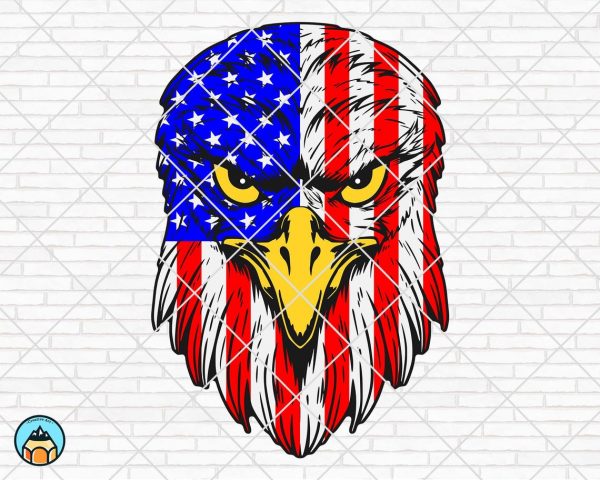 Eagle American Flag SVG