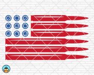 Bullet Flag USA SVG