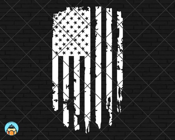 Distressed USA Flag SVG