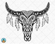 Cow Skull Mandala SVG