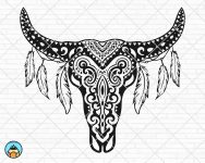 Cow Skull Mandala SVG