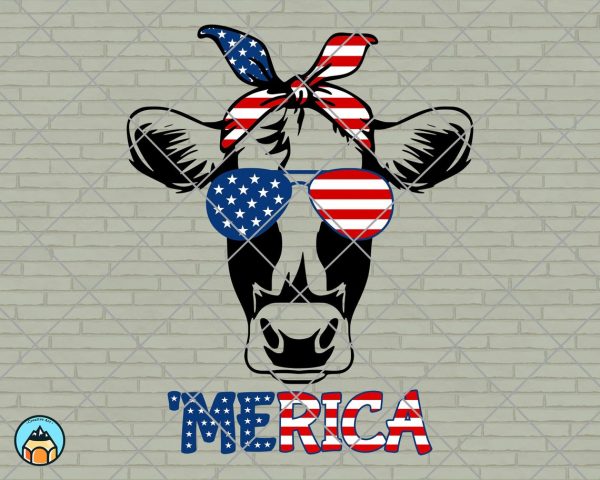 Cow Merica SVG