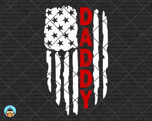 Daddy USA Flag SVG