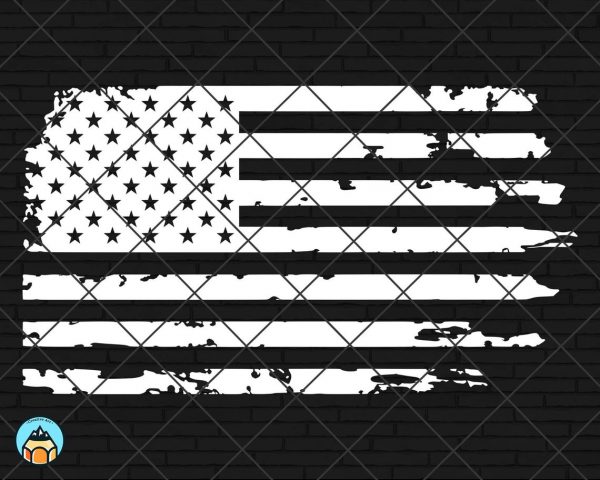 Distressed USA Flag SVG