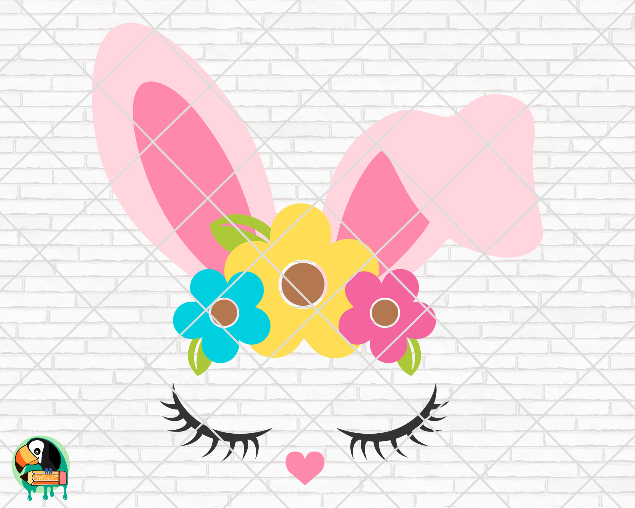 Bunny Face SVG | HotSVG.com