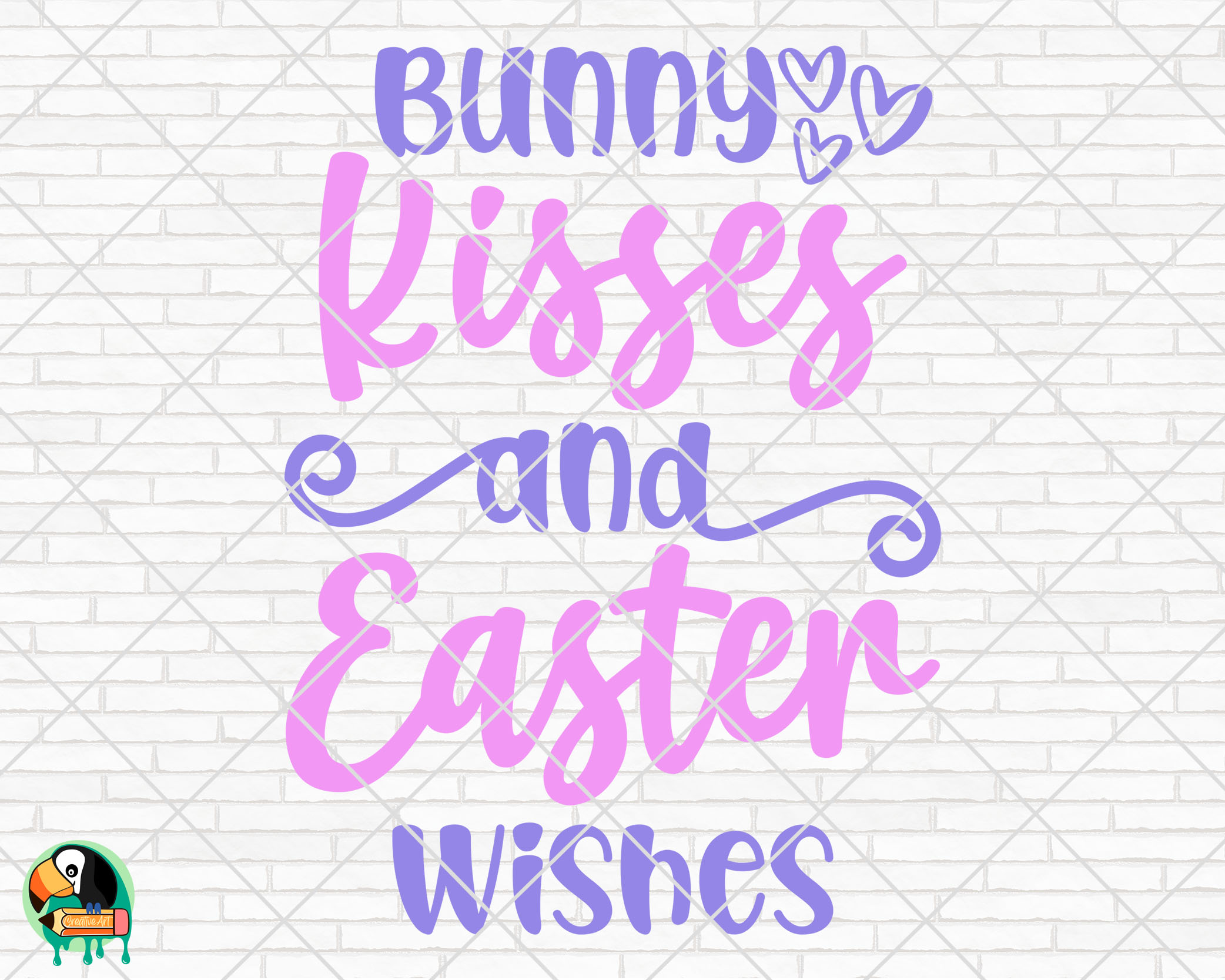 Bunny Kisses and Easter Wishes SVG | HotSVG.com