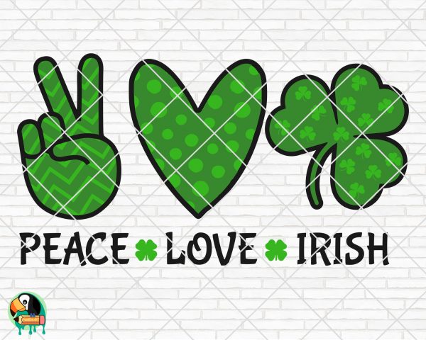 Peace Love Irish SVG