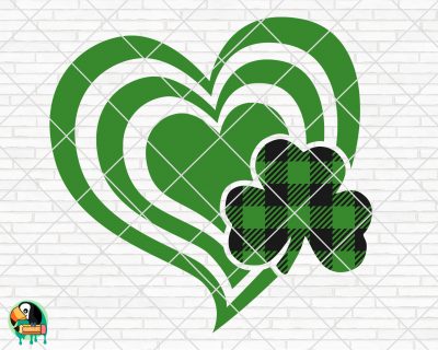 Heart With Clover SVG