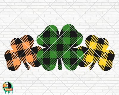 Shamrock Buffalo Plaid SVG