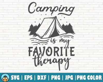 Camping Is My Favorite Therapy SVG