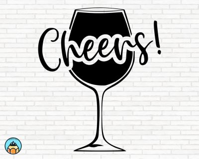 Wine Cheers Glass SVG