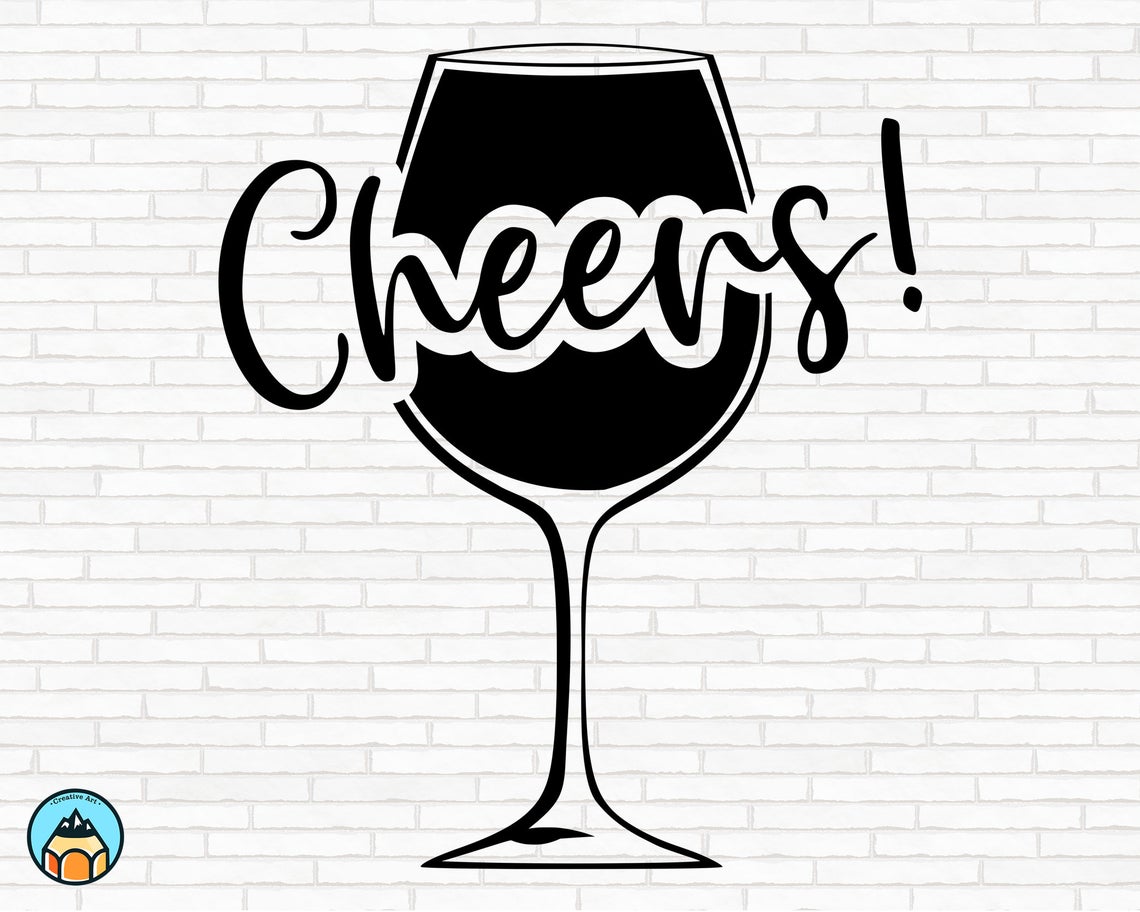 Download Wine Cheers Glass SVG - HotSVG.com
