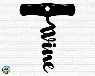 Corkscrew Wine SVG