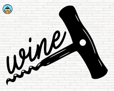 Corkscrew Wine SVG