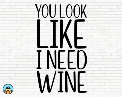 You Look Like I Need Wine SVG