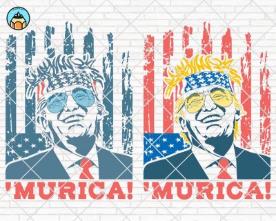 Donald Trump Murica Flag SVG