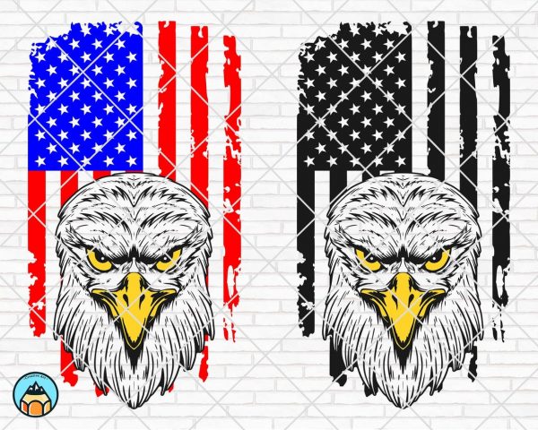 American Flag Eagle SVG