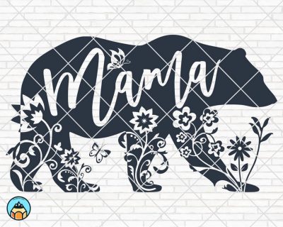 Floral Mama Bear SVG