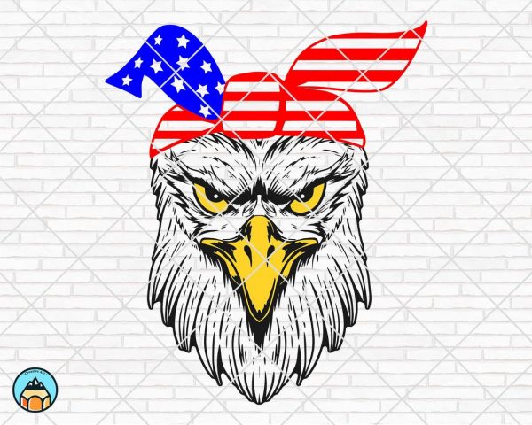 Eagle Bandana Flag SVG