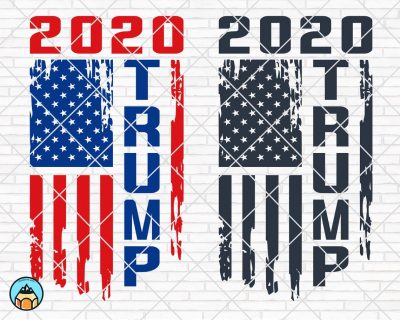 Trump 2020 Flag SVG