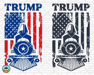 Trump Train Flag SVG