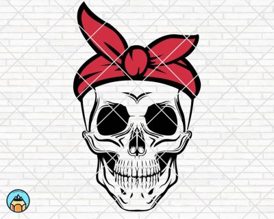 Skull Bandana SVG