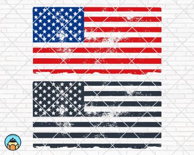 Distressed USA Flag SVG