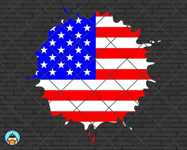 Splatter USA Flag SVG