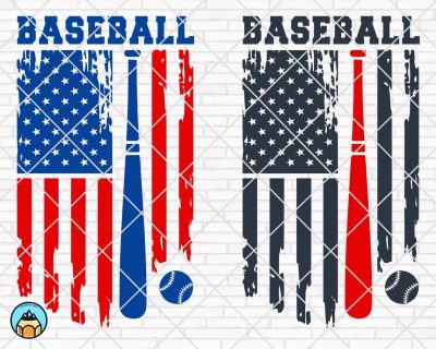Baseball USA Flag SVG