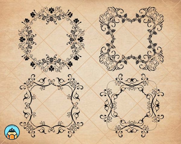 Floral Frames SVG