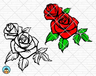 Rose Flowers SVG