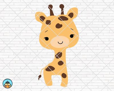 Cute Baby Giraffe SVG