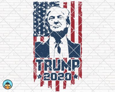 Trump American Flag SVG