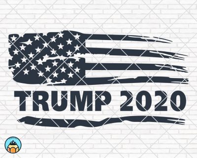 Trump 2020 American Flag SVG