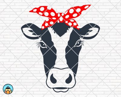 Cow With Bandana SVG