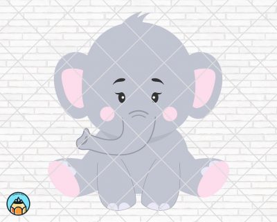 Baby Elephant SVG