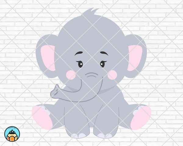 Baby Elephant SVG