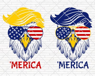 Trump Merica Eagle SVG