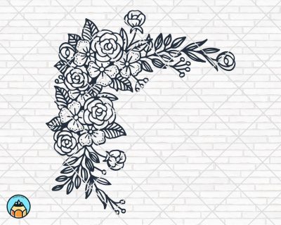 Flowers Frame SVG