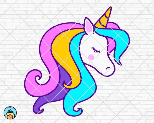 Unicorn Face SVG