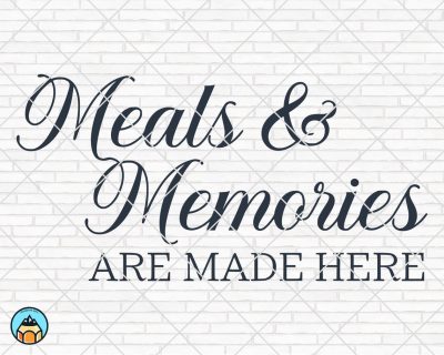 Meals And Memories Are Made Here SVG