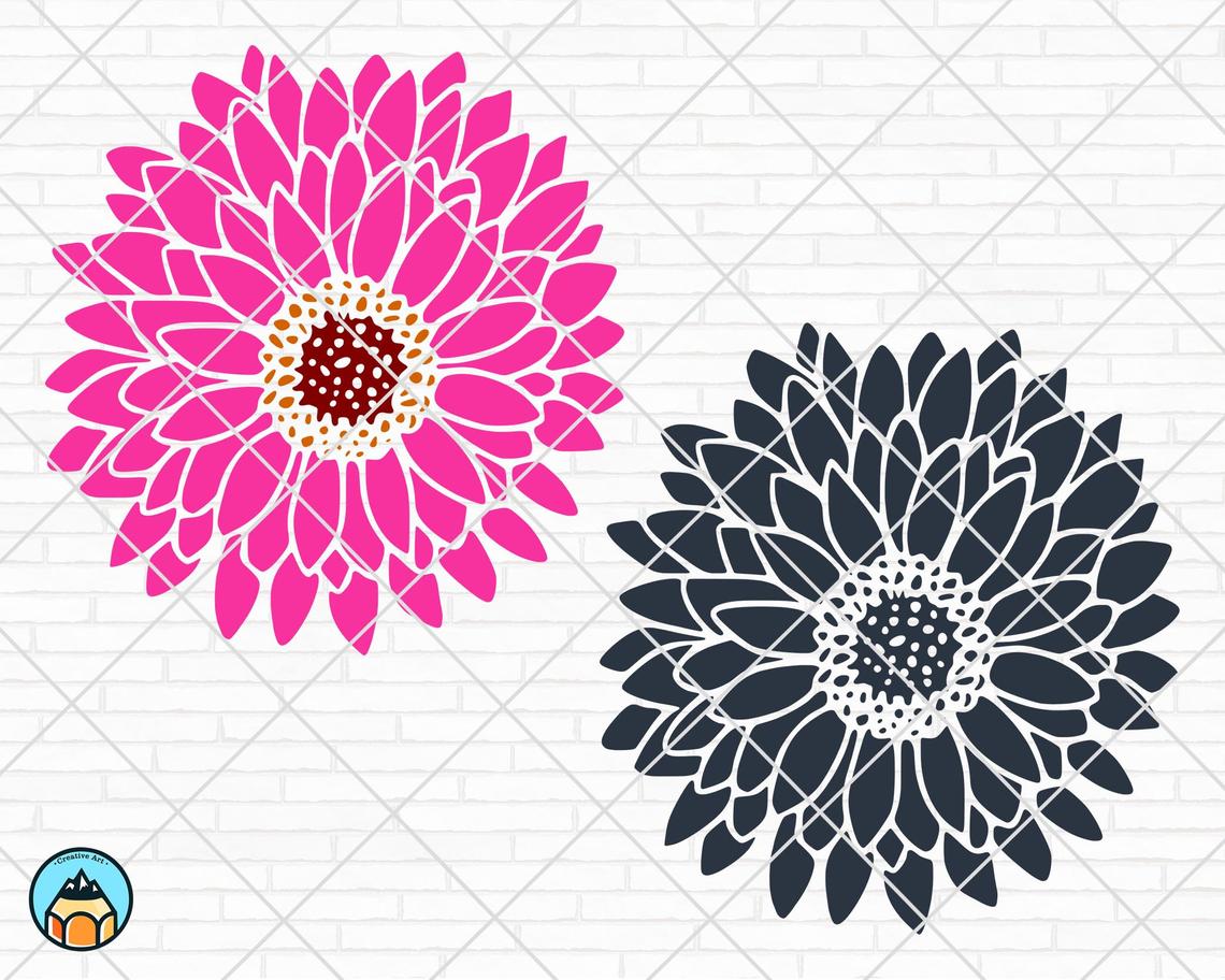 Dahlia Flower SVG | HotSVG.com