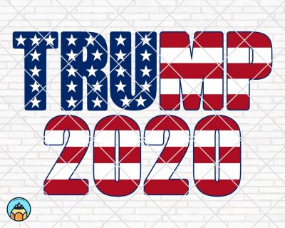Trump 2020 Flag SVG