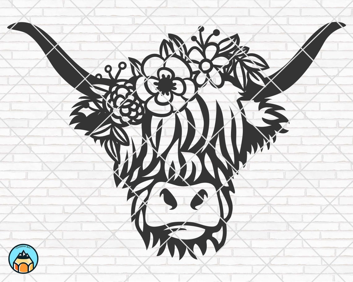 Free Free 219 Silhouette Highland Cow Svg SVG PNG EPS DXF File